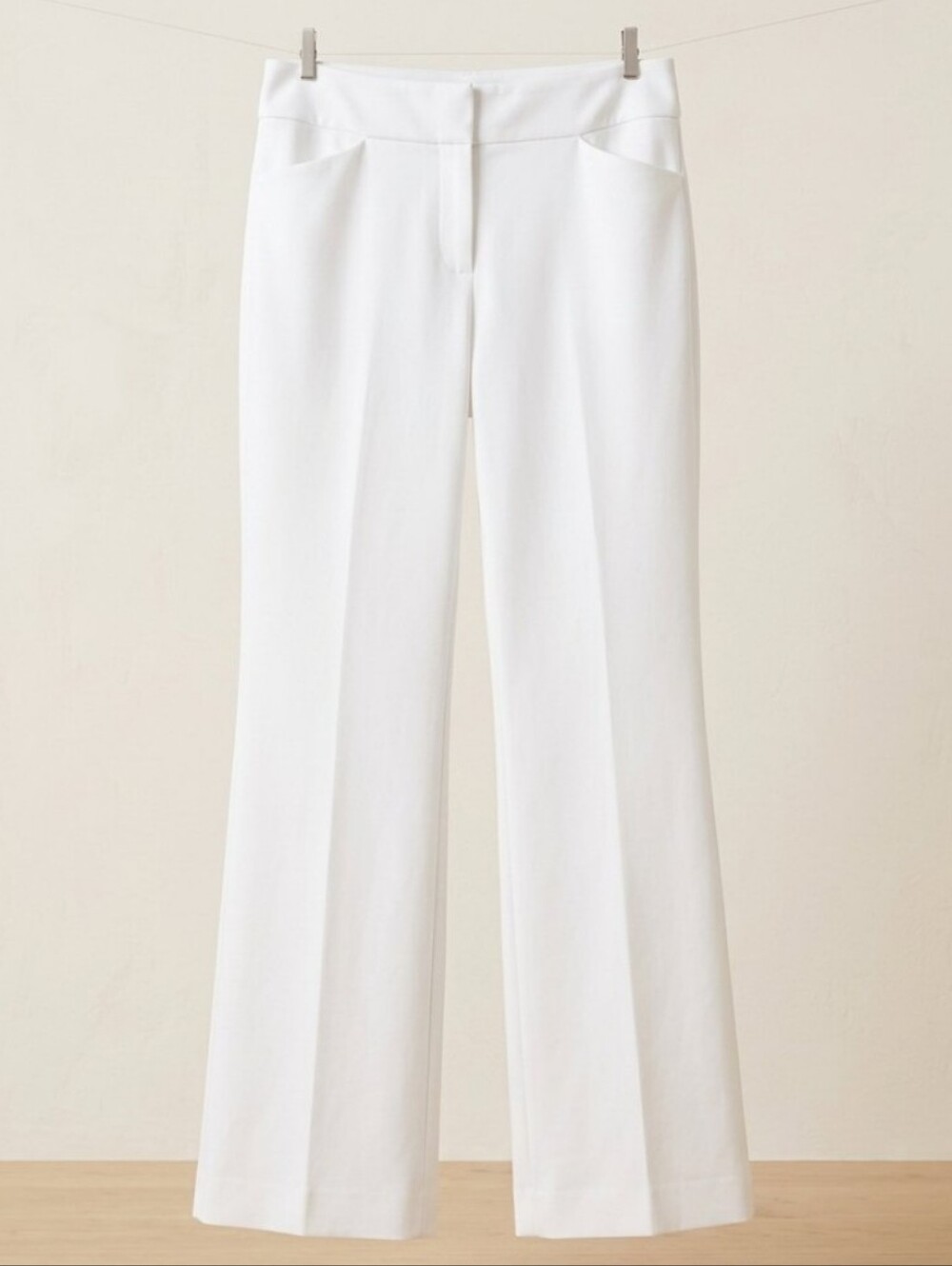White House Black Market White Wide-Leg Women's Trousers Pants Sz 2R NWT